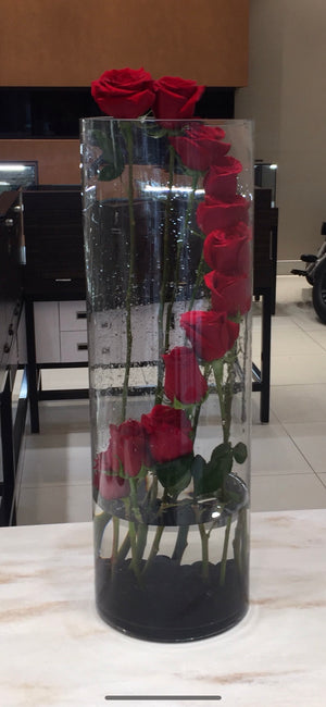 Contemporary Spiral Red Roses