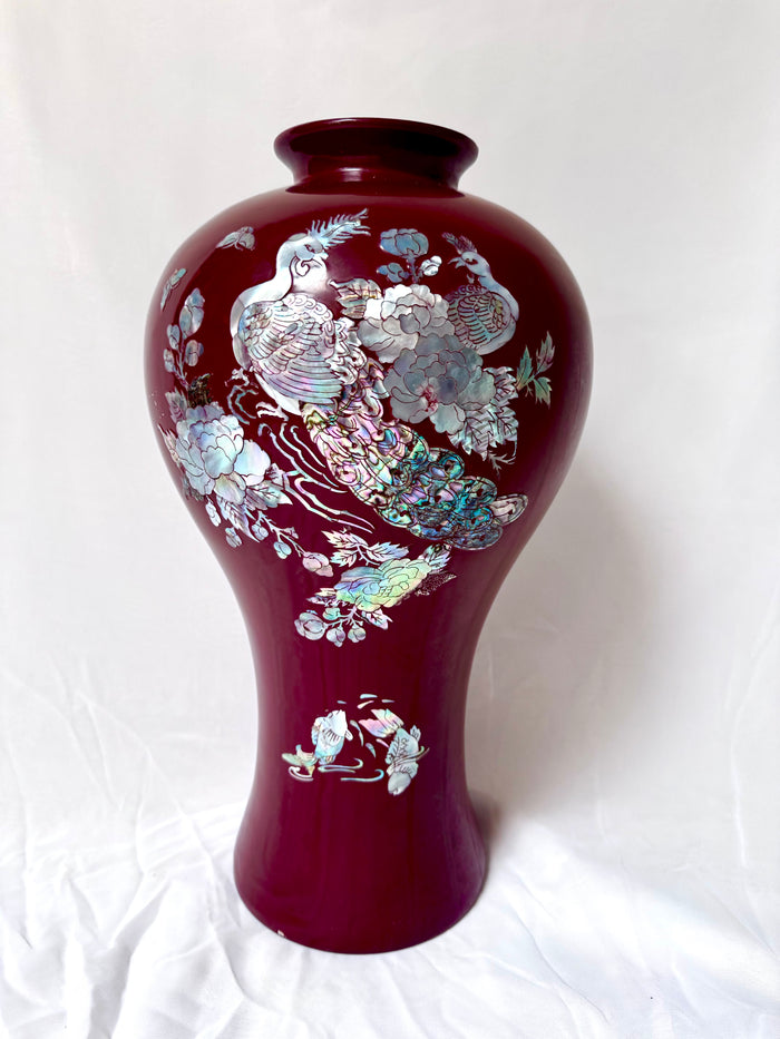 Mother of Pearl Plum Vase